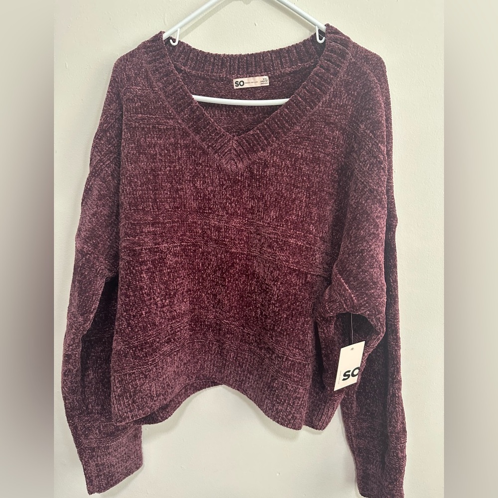 SO Burgundy Knit Pullover - Picture 3 of 3